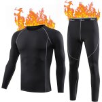 Ensemble de sous - vtement thermique homme hiver respirant vtements thermique pour l'entranement ski ...