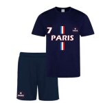 Ensemble de sport short et maillot paris marine enfant (taille 12 / 13 ans, couleur bleu)