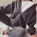 Ensemble sweat a capuche et pantalon pour femme, vtement de sport surdimensionn, mode sport, loisirs, ...