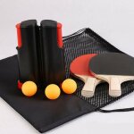Ensemble de tennis de table portable, avec filet rétractable, raquette de tennis de table pour l'intérieur ... Ensemble de tennis de table portable, avec filet rétractable, raquette de tennis de table pour l'intérieur ...