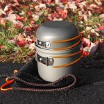 Ensemble d'ustensiles de cuisine de camping, vaisselle d'extrieur, couverts de voyage, ustensiles, casserole, ...