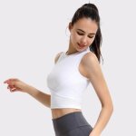 Ensemble de vtements de yoga pour femmes, chemises d'entranement, pantalons de sport, gilet, haut court, ...