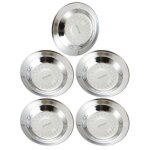 Ensemble de vaisselle en acier inoxydable 304, 5 pices, assiettes de service, assiettes de pique - nique, ...