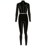 Ensemble de vêtements de sport 2 pièces pour femmes, survêtement de fitness, manches longues, fermeture ... Ensemble de vêtements de sport 2 pièces pour femmes, survêtement de fitness, manches longues, fermeture ...