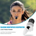 Entraîneur de fitness en silicone, embout respiratoire, respirateur, equipement d'entraînement des poumons ... Entraîneur de fitness en silicone, embout respiratoire, respirateur, equipement d'entraînement des poumons ...