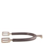 Eperons pour cheval avec protecteurs caoutchouc br equitation boud rond 25 mm male noir