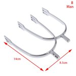 Eperons d'quitation en alliage de zinc pour homme, 1 paire, dor et argent, nouveaut