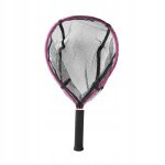 Epuisette de pche manuelle triangulaire portable confortable antidrapante violette