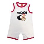 Body b�b� motard manche courte blanc et rose 100% coton taille 12 a 18 mois pour fille
