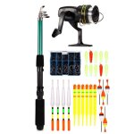 Equipement de matriel de pche combin equipement de matriel de pche avec 1. 6m canne a poisson moulinet ...