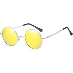 Ersan - lunettes de soleil polarises unisexes rtro, lunettes de soleil rondes vintage de style lennon ...