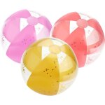 Ershi - 3 pcs glitter ballon de plage gonflable confetti plage balles, 40cm ballons gonflables a paillettes, ...