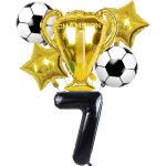 Ershi - ballon football, deco anniversaire 7 ans enfants, football ballon 7 ans anniversaire garon, ...