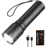 Ershi - lampe torche led rechargeable, 2000 lumens lampe de poche enfant, ipx4 etanche, 4 modes d'clairage ...