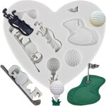 Ershi - moule en silicone de golf balles de golf chocolat bonbons fondant moules pour dcorer les gteaux ...