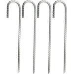 Eryi - 4 pices piquet de tente en acier galvanis ancres de sol, 30cm piquet ancrage en j, ancrage au ...