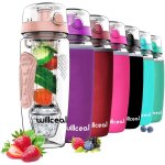 Eryi - bouteille d'eau pour infuseur de fruits 32 oz durable avec boule de gel amovible, grande - tritan ... Eryi - bouteille d'eau pour infuseur de fruits 32 oz durable avec boule de gel amovible, grande - tritan ...