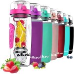 Eryi - bouteille d'eau pour infuseur de fruits 32 oz durable avec boule de gel amovible, grande - tritan ... Eryi - bouteille d'eau pour infuseur de fruits 32 oz durable avec boule de gel amovible, grande - tritan ...