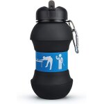 Eryi - bouteille d'eau pliable pour garons et filles sans bpa gourde de camping pour enfants personnalise ...