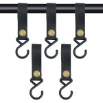 Eryi - cuir s crochet, 5 pices crochet de camping, crochet mtallique en forme de s a suspendre, pour ...