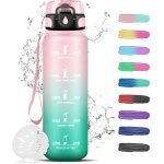 Eryi - gourde 1000ml, gourde sport avec filtre, gourde gradue anti fuite, gourde avec slogan de motivation, ...