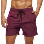 Escatch - short de natation respirant pour homme, bermuda masculin, taille artificiel astique, doublure ...