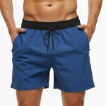 Escatch - short de natation respirant pour homme, bermuda masculin, taille artificiel astique, doublure ...