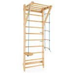 Espalier en bois pour exercice 80 x 60 x 220 cm charge 100 kg avec 12 accessoires design moderne en bois ...