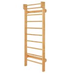 Espalier mural 195 x 80 x 14 cm pour gymnastique avec 150 kg de capacit� en bois de pin naturel helloshop26 ...