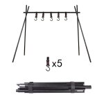 Etag�re suspendue de camping en plein air, pique nique, barbecue, ustensiles de cuisine, support triangulaire ...