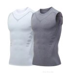 Eté fitness compression chemise pour hommes façonnage sans manches thérapie gilet mâle glace - soie compressio ... Eté fitness compression chemise pour hommes façonnage sans manches thérapie gilet mâle glace - soie compressio ...