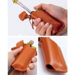 Etui a briquet en cuir pu, etui de rangement de protection pour allume cigare de barbecue portable, housse ... Etui a briquet en cuir pu, etui de rangement de protection pour allume cigare de barbecue portable, housse ...