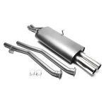 Evoe306e276 ; pot echappement silencieux acier pour bmw serie 3 cabriolet e30 de 1985 a 1993