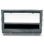Facade autoradio 1din pour opel ap00 et renault trafic ap06 - noir - raf1900 - avec vide poche
