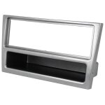 Facade autoradio 1din opel corsa - argent - avec vide - poche