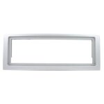 Facade autoradio 1din peugeot 407 ap08 - argent clair - raf2506