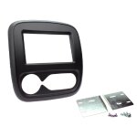 Facade autoradio 2din compatible avec renault trafic 3 ap16 clim automatique noir mat