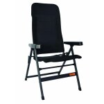Fauteuil de camping major noir premium soplair
