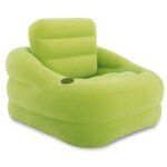 Fauteuil pouf gonflable vert avec porte - gobelet 68586np