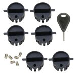Fcs surf fins plug avec vis, plastique, bote a ailerons de planche de surf avec une cl a aileron, noir ...