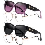 Fdjhy - 2pcs surlunettes de soleil polarisées pour homme et femme, lunettes de soleil tendance carrées ... Fdjhy - 2pcs surlunettes de soleil polarisées pour homme et femme, lunettes de soleil tendance carrées ...