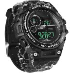 Fdjhy - montre bracelet sport homme etanche 10 atmosphrique pour plonge et piscine avec chronomtre, ...
