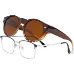 Fdjhy - surlunettes de soleil femme, lunettes de soleil de polarises homme grandes ronde lunettes de ...