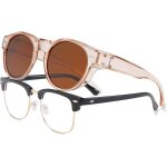 Fdjhy - surlunettes de soleil femme, lunettes de soleil de polarises homme grandes ronde lunettes de ...