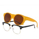 Fdjhy - surlunettes de soleil femme, lunettes de soleil de polarises homme grandes ronde lunettes de ...