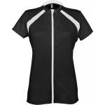 + + + fds 23 / 07 / 24 + + + maillot cycliste zipp� femme - pa448 - noir - manches courtes