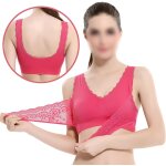 Femmes lot de 3 devant crois� push up brassi�re en dentelle sans armature soutien - gorge de sport yoga ...