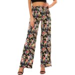 Femmes décontracté jambe droite boho yoga pantalon elastique taille haute pantalon avec poches Femmes décontracté jambe droite boho yoga pantalon elastique taille haute pantalon avec poches