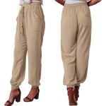 Femme pantalon sarouel hippie poches cordon taille elastique leger respirant uni yoga boheme confort ... Femme pantalon sarouel hippie poches cordon taille elastique leger respirant uni yoga boheme confort ...