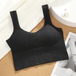 Femmes sans couture crop top fitness sous - vtements fil gratuit en forme de u bretelles larges soutien ...